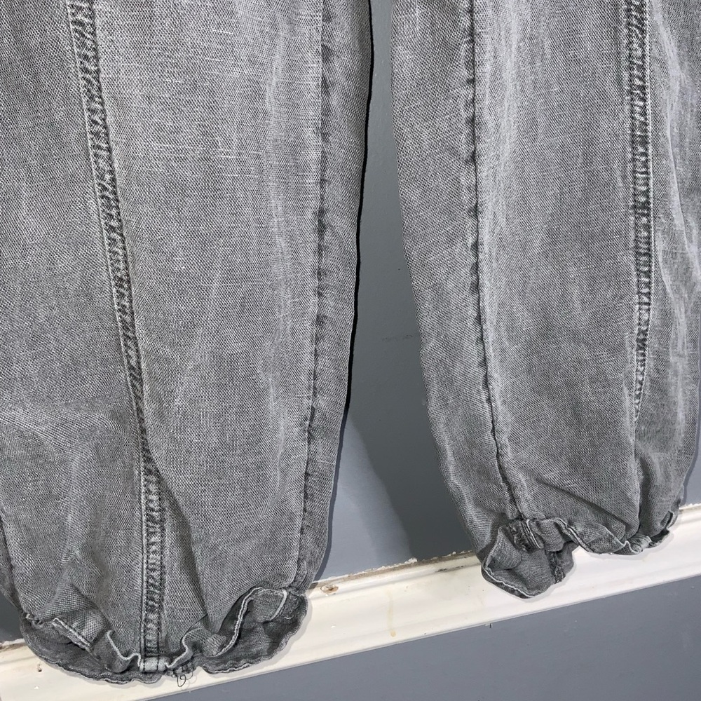 C&C California Gray Women’s Linen Blend Joggers Casual Pants Large - Picture 6 of 10